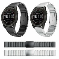 Stainless steel schakelband - Zwart - Garmin Fenix 9 / 9 pro - 51mm
