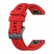 Siliconen sportbandje - Rood - Garmin Fenix 9 / 9 pro - 51mm