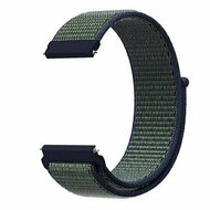 Sport Loop nylon bandje - Blauw met groene band - Huawei Watch GT 6 / GT 7 / GT 6 pro / GT 7 pro - 46mm