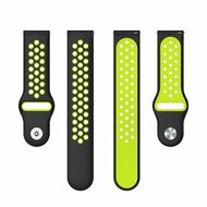 Sport Edition siliconen band - Zwart + groen - Huawei Watch GT 6 / GT 7 / GT 6 pro / GT 7 pro - 46mm