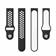 Sport Edition siliconen band - Zwart + wit - Huawei Watch GT 6 / GT 7 / GT 6 pro / GT 7 pro - 46mm