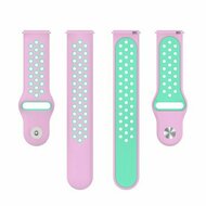 Sport Edition siliconen band - Roze + groen - Huawei Watch GT 6 / GT 7 / GT 6 pro / GT 7 pro - 46mm