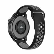 Sport Edition siliconen band - Zwart + grijs - Huawei Watch GT 6 / GT 7 / GT 6 pro / GT 7 pro - 46mm