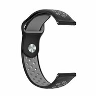 Sport Edition siliconen band - Zwart + grijs - Huawei Watch GT 6 / GT 7 / GT 6 pro / GT 7 pro - 46mm