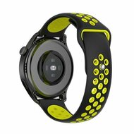 Sport Edition siliconen band - Zwart + geel - Huawei Watch GT 6 / GT 7 / GT 6 pro / GT 7 pro - 46mm