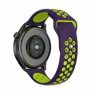 Sport Edition siliconen band - Paars + groen - Huawei Watch GT 6 / GT 7 / GT 6 pro / GT 7 pro - 46mm