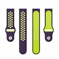 Sport Edition siliconen band - Paars + groen - Huawei Watch GT 6 / GT 7 / GT 6 pro / GT 7 pro - 46mm