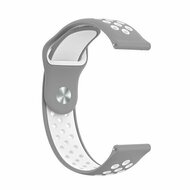 Sport Edition siliconen band - Grijs + wit - Huawei Watch GT 6 / GT 7 / GT 6 pro / GT 7 pro - 46mm