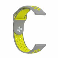 Sport Edition siliconen band - Grijs + geel - Huawei Watch GT 6 / GT 7 / GT 6 pro / GT 7 pro - 46mm
