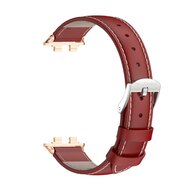 Leren bandje - Rood (ros&eacute; connector) - Huawei Band 11 / 11 pro