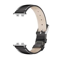 Leren bandje - Zwart - Huawei Band 11 / 11 pro