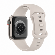 Siliconen sportbandje - Sterrenlicht / starlight - Maat: M/L - Geschikt voor Apple Watch 38mm / 40mm / 41mm / 42mm