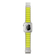 Premium Stainless Steel / Siliconen band - Titanium met groen - Geschikt voor Apple Watch 44mm / 45mm&nbsp;/ 46mm / 49mm