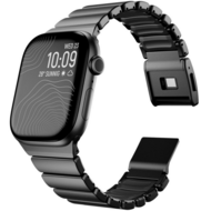 Premium Stainless Steel / Siliconen band - Zwart - Geschikt voor Apple Watch 44mm / 45mm&nbsp;/ 46mm / 49mm