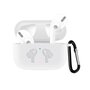 AirPods Pro / AirPods Pro 2 siliconen hoesje met karabiner haak - Wit