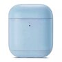 AirPods 1/2 hoesje Genuine Leather Series - hard case - licht blauw