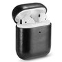 AirPods 1/2 hoesje Genuine Leather Series - hard case - zwart AirPods 1/2 hoesje Genuine Leather Series - hard case - zwart