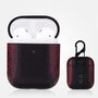 AirPods 1/2 hoesje PU Leer Flip-over - Rood /zwart