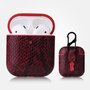 AirPods 1/2 hoesje PU Leer Slangenleer - Rood