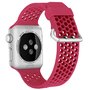 Bandje met gaatjes - Rood - Geschikt voor Apple Watch 42mm / 44mm / 45mm / 49mm Bandje met gaatjes - Rood - Geschikt voor Apple Watch 42mm / 44mm / 45mm / 49mm