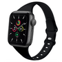 Sportbandje Slim Fit - Zwart - Geschikt voor Apple Watch 38mm / 40mm / 41mm Sportbandje Slim Fit - Zwart - Geschikt voor Apple Watch 38mm / 40mm / 41mm