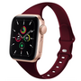 Sportbandje Slim Fit - Bordeaux - Geschikt voor Apple Watch 42mm / 44mm / 45mm Sportbandje Slim Fit - Bordeaux - Geschikt voor Apple Watch 42mm / 44mm / 45mm