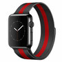 Milanese RVS bandje - Zwart met rood - Geschikt voor Apple Watch 42mm / 44mm / 45mm Milanese RVS bandje - Zwart met rood - Geschikt voor Apple Watch 42mm / 44mm / 45mm