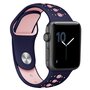 Sportbandje combi-kleuren - Paars + roze - Geschikt voor Apple Watch 38mm / 40mm / 41mm Sportbandje combi-kleuren - Paars + roze - Geschikt voor Apple Watch 38mm / 40mm / 41mm