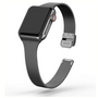 Milanese slim fit bandje - Zwart - Geschikt voor Apple Watch 42mm / 44mm / 45mm Milanese slim fit bandje - Zwart - Geschikt voor Apple Watch 42mm / 44mm / 45mm