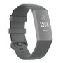 Fitbit Charge 3 & 4 siliconen diamant pattern bandje - Maat: Large - Grijs Fitbit Charge 3 & 4 siliconen diamant pattern bandje - Maat: Large - Grijs