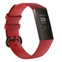 Fitbit Charge 3 & 4 siliconen diamant pattern bandje - Maat: Large - Rood Fitbit Charge 3 & 4 siliconen diamant pattern bandje - Maat: Large - Rood