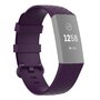 Fitbit Charge 3 & 4 siliconen diamant pattern bandje - Maat: Large - Donker paars Fitbit Charge 3 & 4 siliconen diamant pattern bandje - Maat: Large - Donker paars