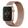 Milanese RVS bandje - Champagne goud - Geschikt voor Apple Watch 38mm / 40mm / 41mm Milanese RVS bandje - Champagne goud - Geschikt voor Apple Watch 38mm / 40mm / 41mm