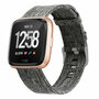 Canvas Bandje Fitbit Versa 1 / 2 & Lite- Grijs Canvas Bandje Fitbit Versa 1 / 2 & Lite- Grijs