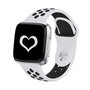 Fitbit Versa 1 / 2 & Lite sportbandje - Maat: Large - Wit + Zwart Fitbit Versa 1 / 2 & Lite sportbandje - Maat: Large - Wit + Zwart