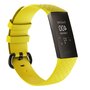 Fitbit Charge 3 & 4 siliconen diamant pattern bandje - Maat: Small - Geel Fitbit Charge 3 & 4 siliconen diamant pattern bandje - Maat: Small - Geel
