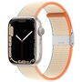 Nylon bandje met klemsluiting - Beige - Geschikt voor Apple Watch 38mm / 40mm / 41mm