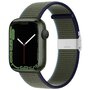 Nylon bandje met klemsluiting - Groen - Geschikt voor Apple Watch 38mm / 40mm / 41mm