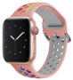 Siliconen sportband met gesp - Roze + Multicolor - Geschikt voor Apple Watch 38mm / 40mm / 41mm