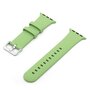 Rubberen sportbandje met gesp - Groen - Geschikt voor Apple Watch 38mm / 40mm / 41mm