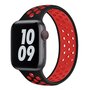 Solo Loop Sportbandje - Maat: S - Zwart + Rood - Geschikt voor Apple Watch 38mm / 40mm / 41mm