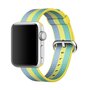 Nylon bandje - Geel / Groen / Blauw - Geschikt voor Apple Watch 38mm / 40mm / 41mm