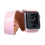 Kakapi Double Strap bandje - Roze - Geschikt voor Apple watch 38mm / 40mm / 41mm