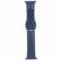 Siliconen sportband met gesp - Donkerblauw + Zwart - Geschikt voor Apple Watch 42mm / 44mm / 45mm / 49mm