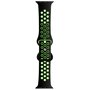 Sportbandje met extra lus - Zwart + Groen - Geschikt voor Apple Watch 42mm / 44mm / 45mm / 49mm