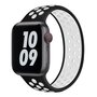 Solo Loop Sportbandje - Maat: L - Zwart + Wit - Geschikt voor Apple Watch 42mm / 44mm / 45mm / 49mm
