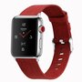 Canvas nylon bandje - Rood - Geschikt voor Apple Watch 42mm / 44mm / 45mm / 49mm