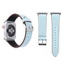 Dot Pattern Leren bandje - Licht blauw - Geschikt voor Apple Watch 42mm / 44mm / 45mm / 49mm