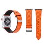 Dot Pattern Leren bandje - Oranje - Geschikt voor Apple Watch 42mm / 44mm / 45mm / 49mm
