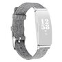 Fitbit Inspire 1 / HR / Ace 2 Canvas nylon bandje - Maat: Large - Lichtgrijs